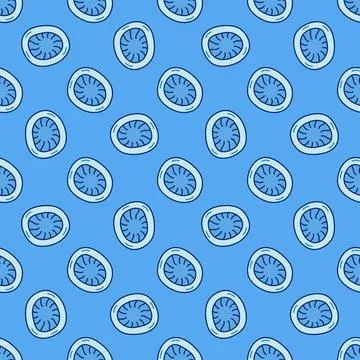 Microbe vector concept blue seamless pattern or background Stock Illustration