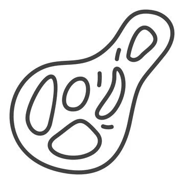 Microbe vector concept outline minimal icon Illustrazione stock