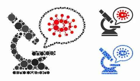 Microbe zooming Composition Icon of Circles Illustrazione stock