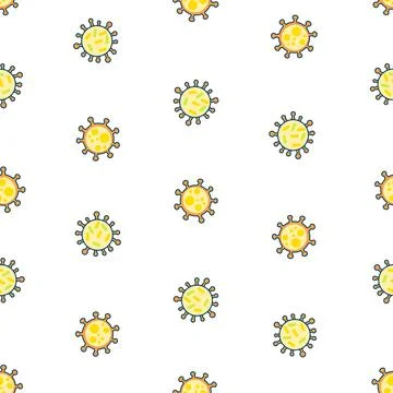 Microbes and pathogen. Seamless pattern. 스톡 일러스트