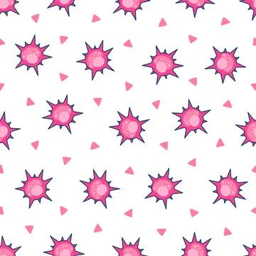 Microbes and pathogen. Seamless pattern. Stockillustratie