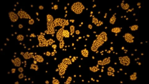 Microbes, atoms ,molecules, cells coagulating , multiplying . 3d render Stock Footage 102381494