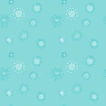 Microbes green background seamless pattern viruses 스톡 일러스트