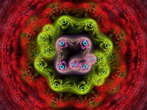 Microbes isolated on black background, 3D illustration Stock Illustration