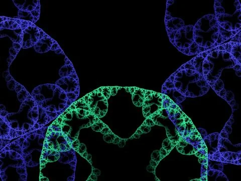 Microbes isolated on black background, 3D illustration Stock Illustration