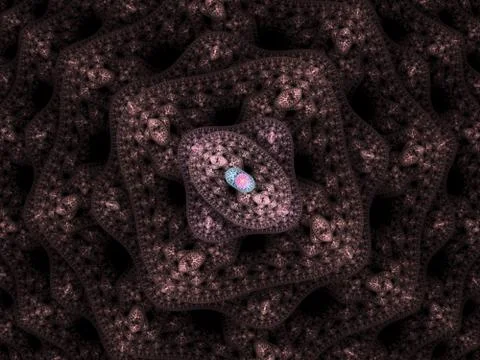Microbes isolated on black background, 3D illustration Stock Illustration