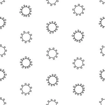 Microbes. Seamless pattern. Coloring book 스톡 일러스트