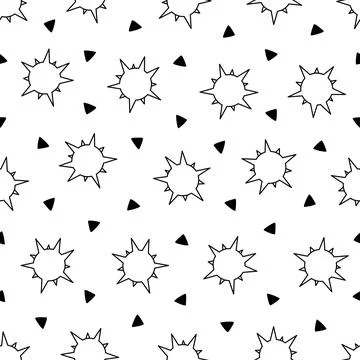 Microbes. Seamless pattern. Coloring book Stockillustratie