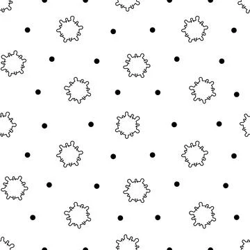 Microbes. Seamless pattern. Coloring book 스톡 일러스트