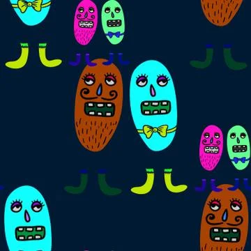 Microbes seamless pattern. Stockillustratie