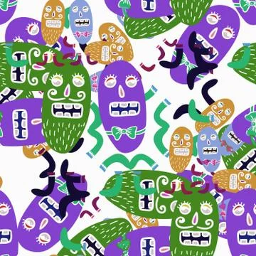 Microbes seamless pattern. Stockillustratie