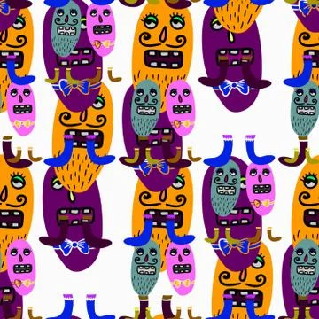 Microbes seamless pattern. 스톡 일러스트