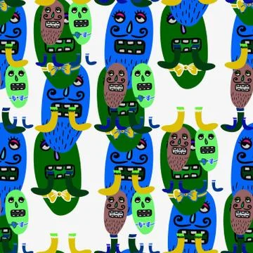 Microbes seamless pattern. Stockillustratie