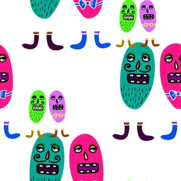 Microbes seamless pattern. Stockillustratie