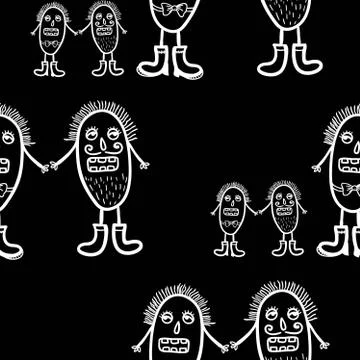 Microbes seamless pattern. 스톡 일러스트