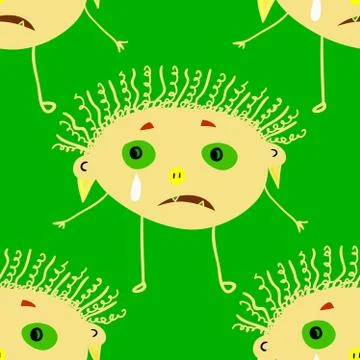 Microbes seamless pattern. Stockillustratie