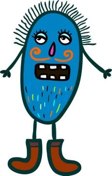 Microbes seamless pattern. 스톡 일러스트