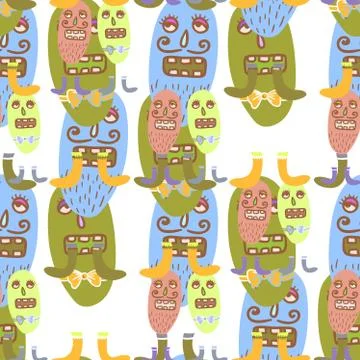 Microbes seamless pattern. 스톡 일러스트