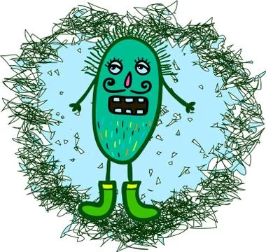 Microbes seamless pattern. Stockillustratie