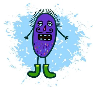 Microbes seamless pattern. Illustrazione stock
