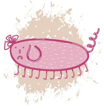 Microbes seamless pattern. Illustrazione stock