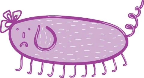 Microbes seamless pattern. Illustrazione stock