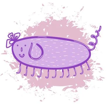 Microbes seamless pattern. 스톡 일러스트