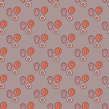 Microbes vector Bioengineering Science colorful seamless pattern Stockillustratie