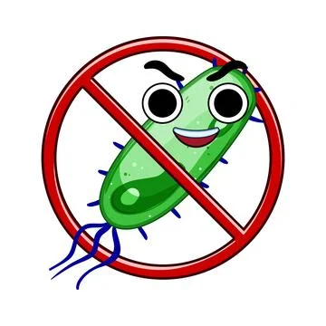 Microbial anti bacteria cartoon vector illustration Stock Illustration