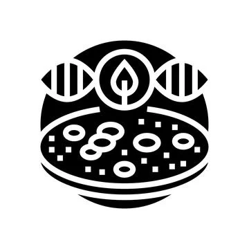 Microbial ecology glyph icon vector illustration Ilustración de archivo
