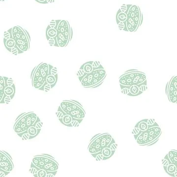 Microbial ecology glyph seamless pattern Stock Illustration