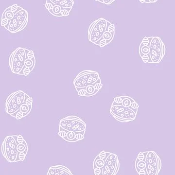 Microbial ecology line seamless pattern Ilustración de archivo