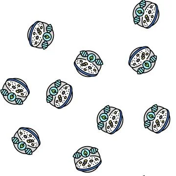 Microbial ecology vector seamless pattern Stock Illustration
