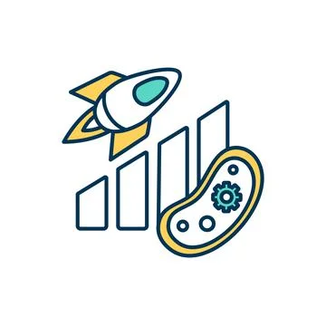 Microbial evolution RGB color icon Stock Illustration