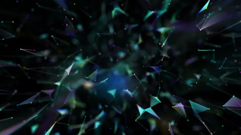 Microbiological particles.Animated computer background. Stock Footage 102670375