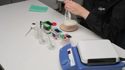 Microbiological Testing of Dairy Products Stock Footage 306322955