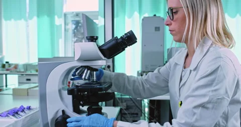 Microbiologist does analysis of test sam... | Stock Video | Pond5