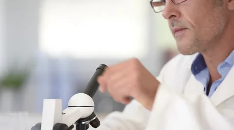 Microbiologist in office working on sample Stock Footage 67559644