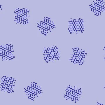 Microbiology molecular structure line seamless pattern Illustrazione stock
