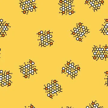 Microbiology molecular structure vector seamless pattern Stock Illustration