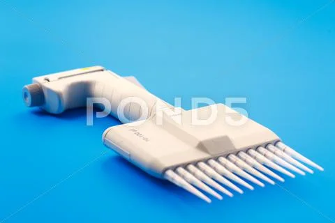 Microbiology multi pipette Stock Photos
