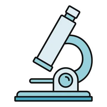 Microbiology research science studying using lab microscope illustration Stock Illustration