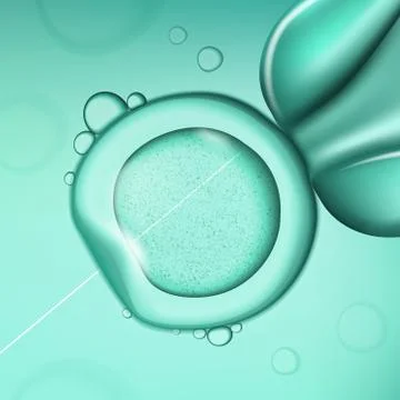 Microbiology technologies, cell under microscope Stockillustratie