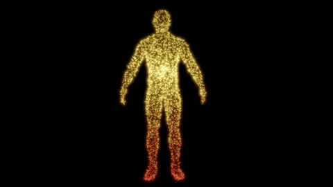 Microbiome bacteria, viruses, microbes on body. 3d animation render Stock Footage 245588752