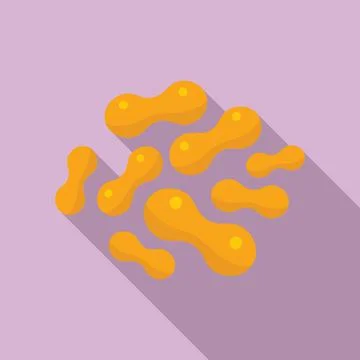 Microbiome icon flat vector. Probiotic bacteria Stock Illustration