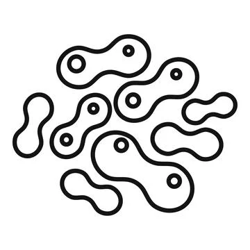 Microbiome icon outline vector. Probiotic bacteria イラスト素材