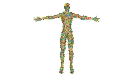 Microbiome , microorganisms, bacteria on human body Stock-Footage 83433680