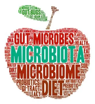 Microbiota Word Cloud Illustrazione stock