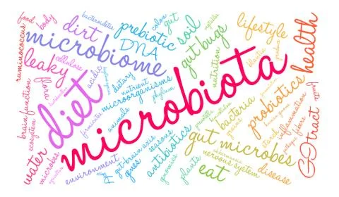 Microbiota Word Cloud Illustrazione stock