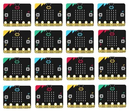 MicroBit background. Education Illustrazione stock